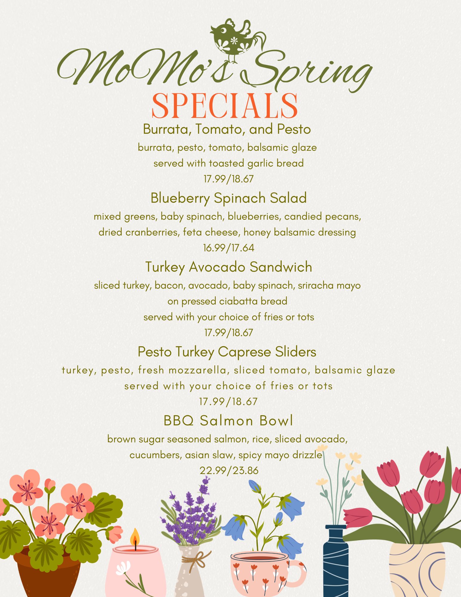 Specials - Momo's Sports Bar and Grill